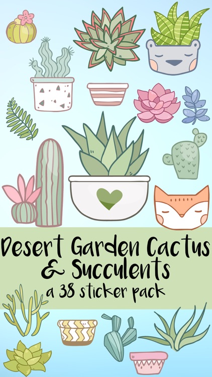 Desert Garden Cactus & Succulents Sticker Pack screenshot-0