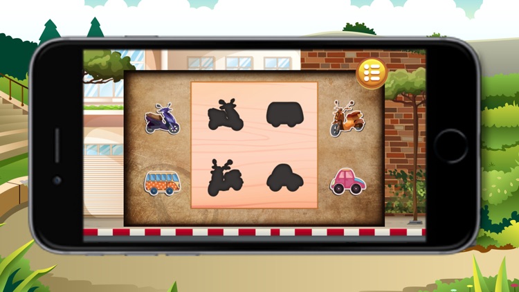 Car And Motorcycle Shadows Games for kids