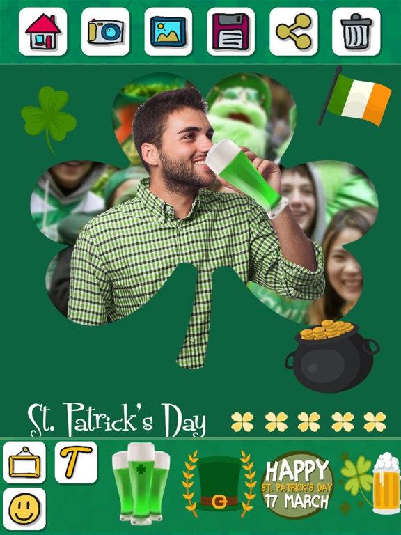 St. Patrick's Day photo editor – Frames & stickers screenshot 3