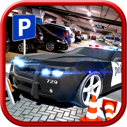 Multi-Storey Police Car Parking Driver Sim-ulator icon