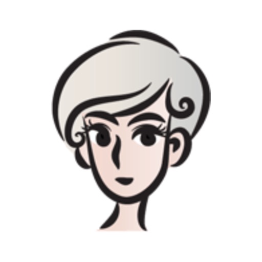 Short Gray Hair Girl stickers by wenpei icon