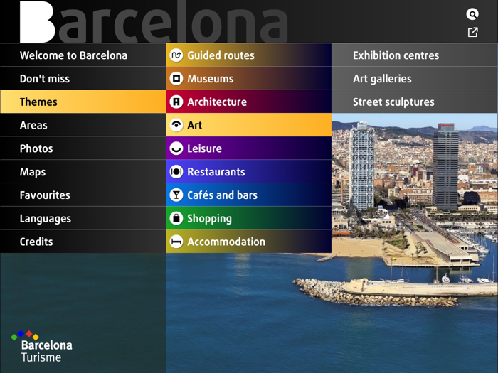 Barcelona Official Guide iPad. The city of Gaudí