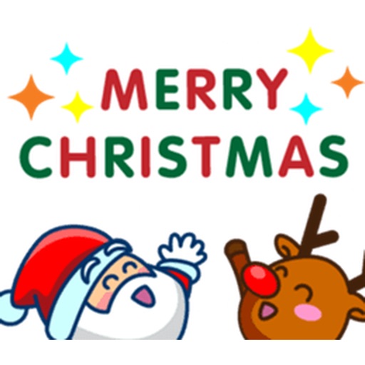 Santa Claus And Reindeer Stickers icon