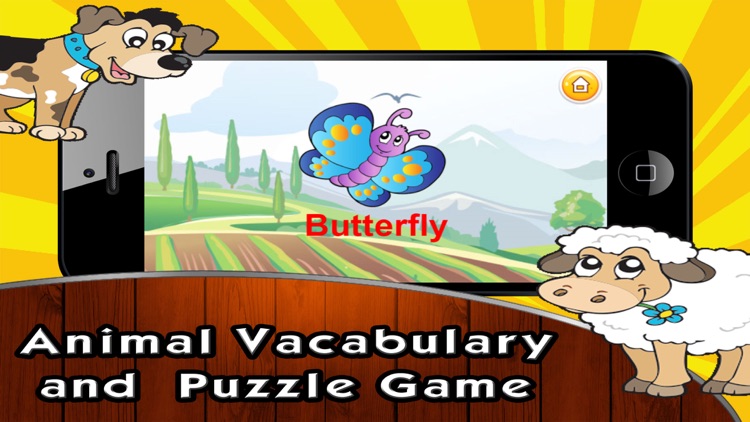 Easy Animal Puzzle and Vocabulary 4