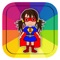 Super Hero Beauty Coloring Page Game Version