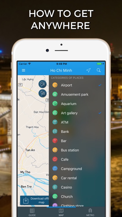 Ho Chi Minh Travel Guide with Offline Street Map