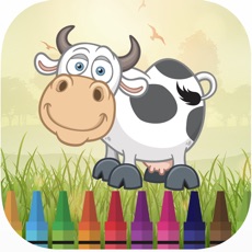 Activities of Animal in farm coloring book games for kids