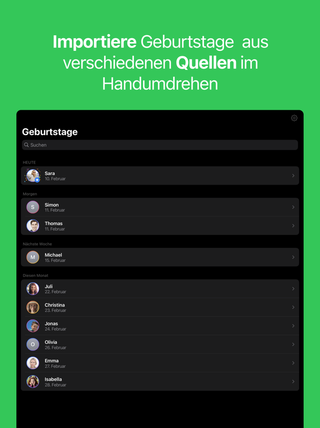 ‎Birthday Reminder App & Widget Screenshot