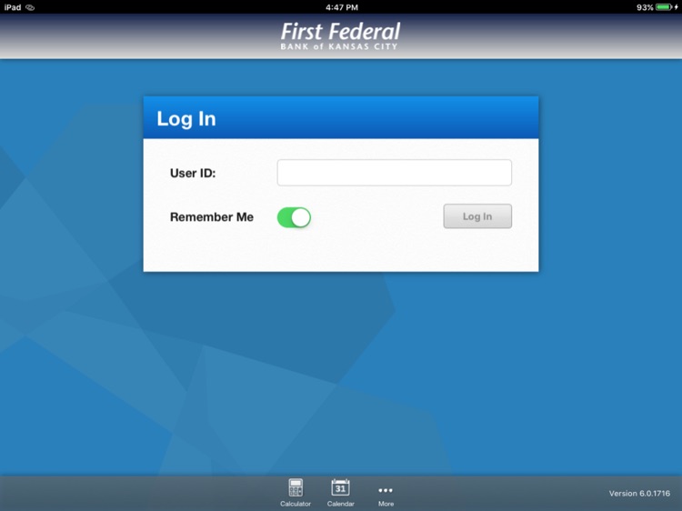 First Federal Mobile Banking for iPad