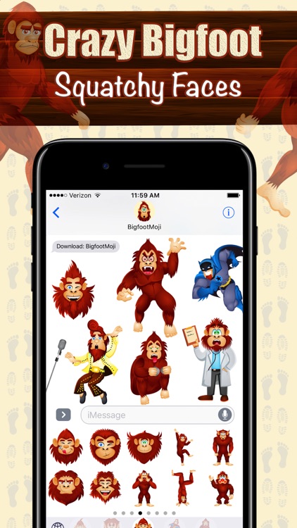 BigfootMoji – Crazy Sasquatch & Bigfoot Emojis