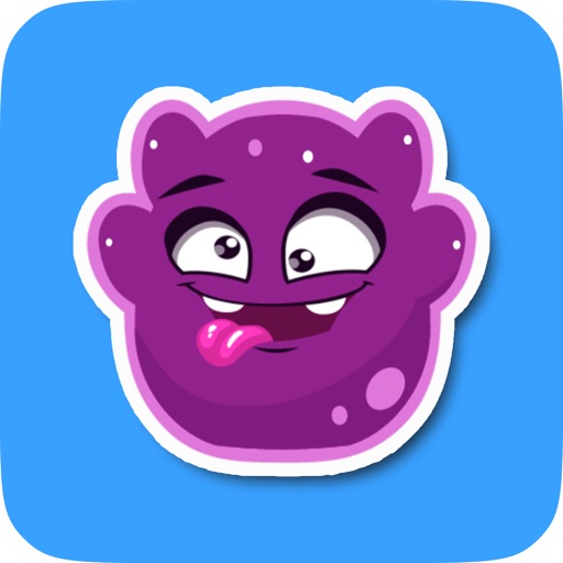 Purple Monster Cute Emoji Stickers for Messaging icon
