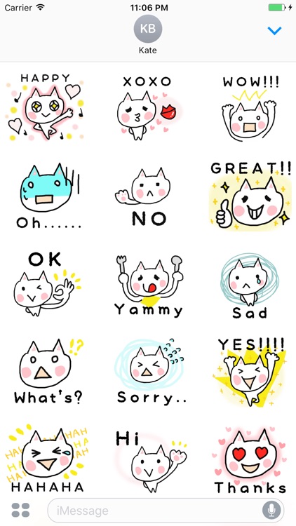 Honeybee The Funny Cat Stickers