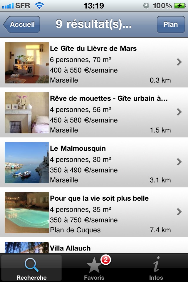 Gîtes et chambres d'hôtes screenshot 2