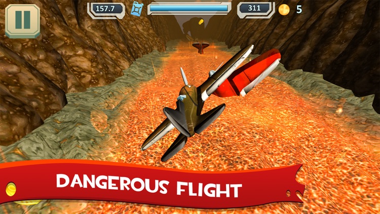 Airplane Flight Sim 3D - Volcano Island