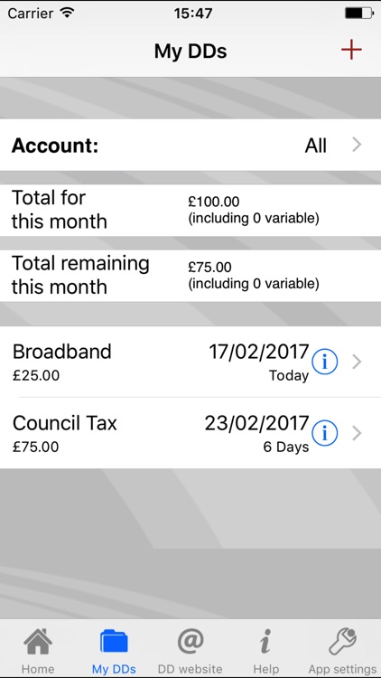 Direct Debit Control Centre