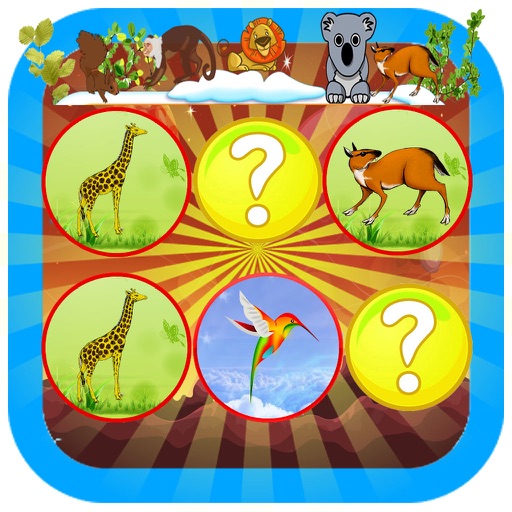 animals matching game & animal puzzle