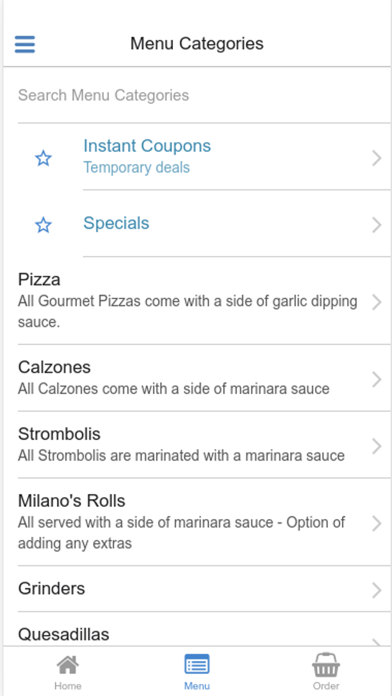 How to cancel & delete Milanos Pizza Charlotte from iphone & ipad 1