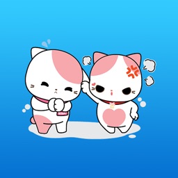 The In Love Couple Cat Chinese Sticker