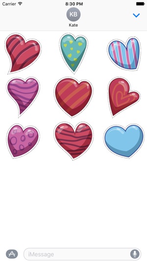 Abstract Heart Stickers for iMessage(圖2)-速報App