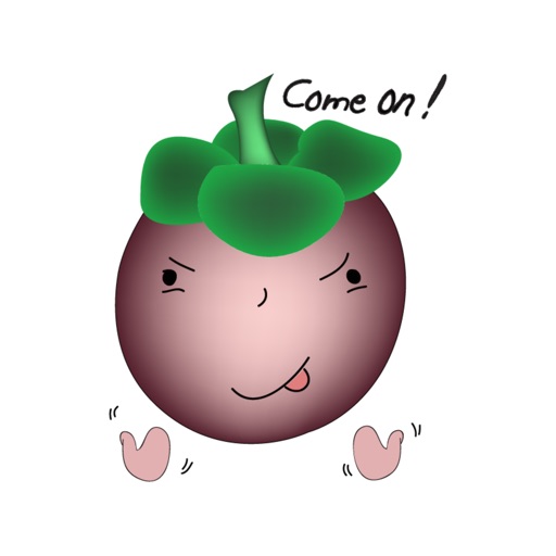 Cute Mangosteen stickers by Hanna icon