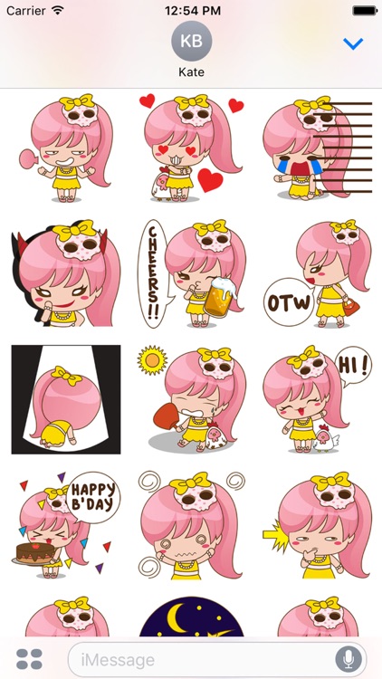 Nana the teenage girl for iMessage Sticker