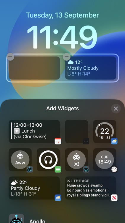 Widget spacer - empty, clear!