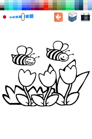 Story Bee Coloring Page screenshot 2