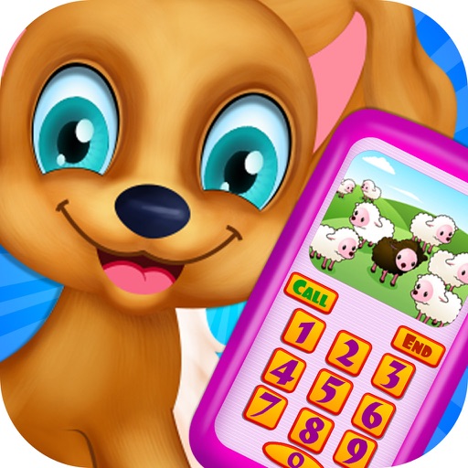 Puppy Baby Phone Numbers Kids Game Icon