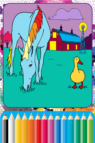 Coloring Cute Animal Farm fun doodling book screenshot 3