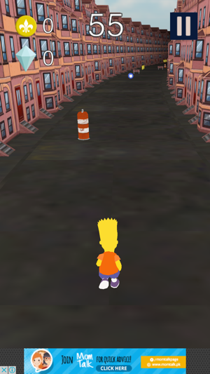 3D Tapped Family Runner Game for Simpson