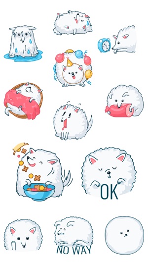 Fluffy Pomeranian Dog Stickers(圖1)-速報App