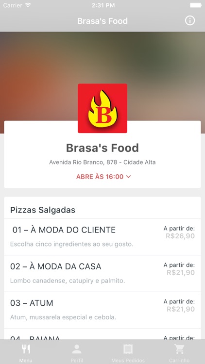 Brasa's Food Delivery