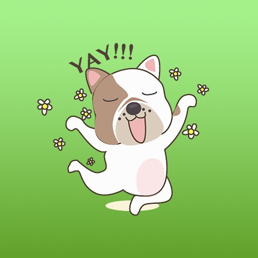 Opie The Cute Bulldog Sticker icon