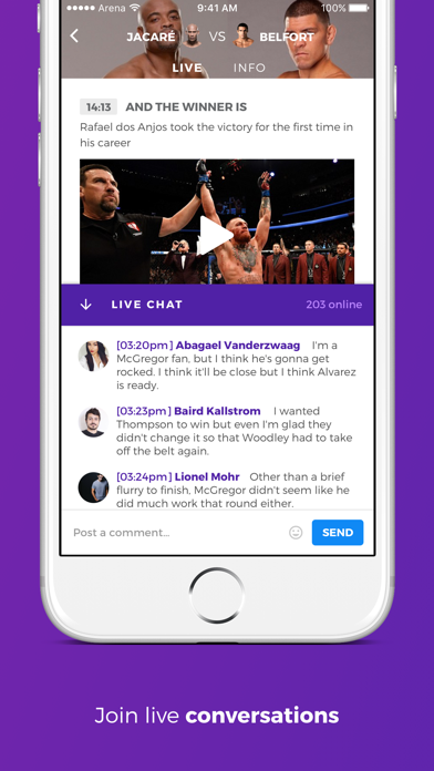Screenshot #2 pour Arena - Sports Chat