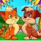 Games coloring puppy and kitten on the iPhone and iPad