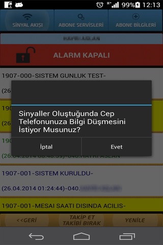 Netgold Alarm Sinyal Takibi screenshot 2
