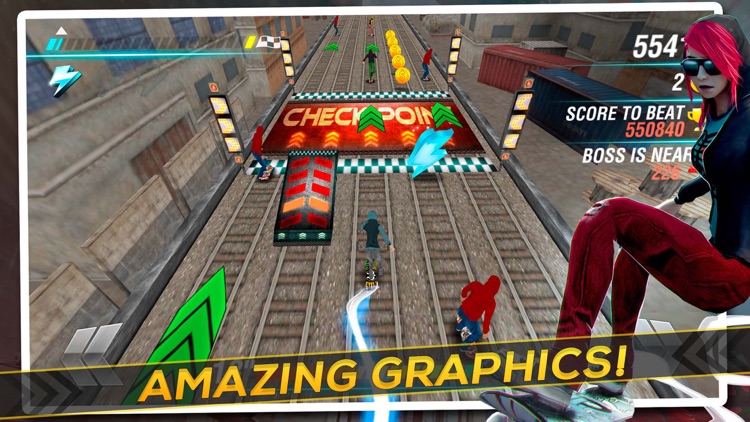 Skate Heroes . Extreme Skaters Race