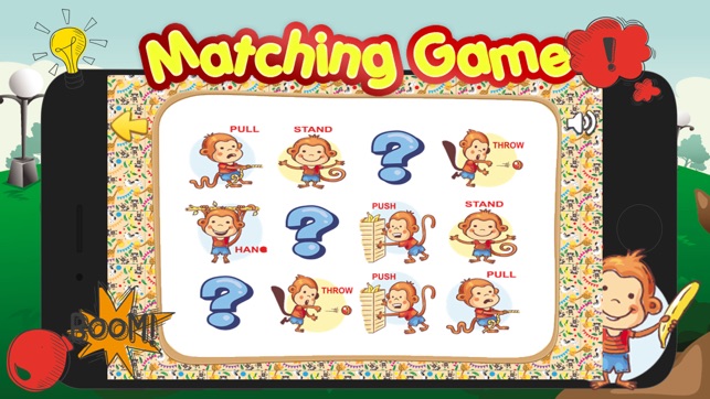 Matching Monkey Acting Toddler Kids Games Learning(圖3)-速報App