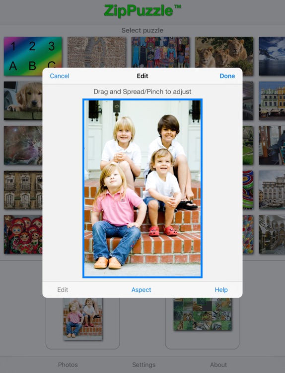 ZipPuzzle - make puzzles from your own pics! screenshot-4