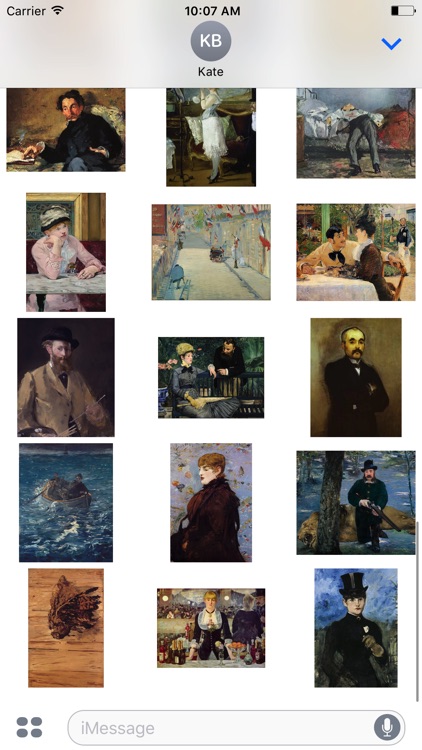 Edouard Manet Paintings for iMessage