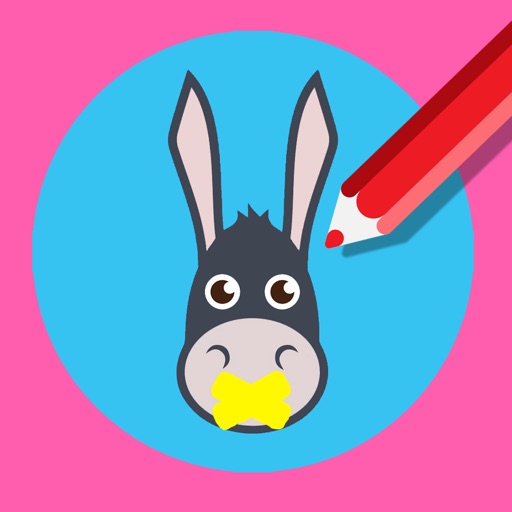 Free Donkeys Coloring Page Games For Kids Icon