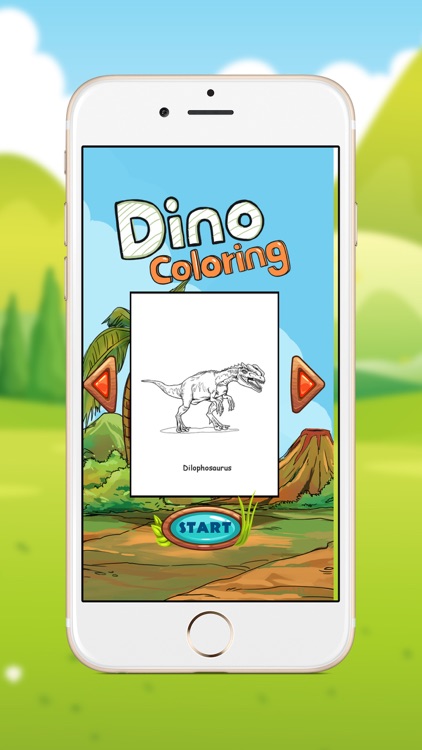 Dinosaur Park Coloring - Colorful Dinos for Kids