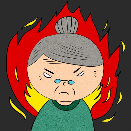 Animated ANGRy Old LADy Stickers