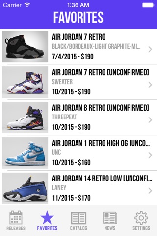 Sneaker Crush - Release Dates screenshot 3