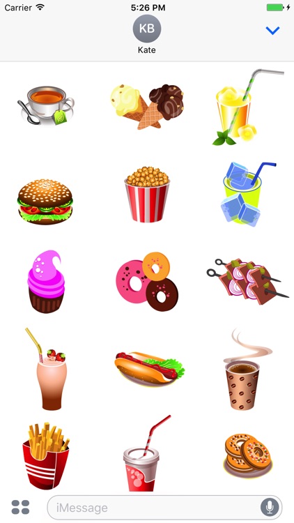 Fun Fast Food Sticker Pack for Messaging