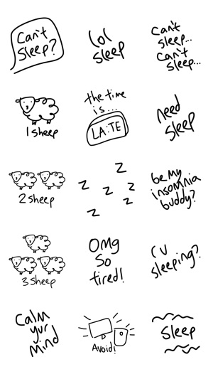 Insomnia sticker, sheep love stickers for iMessage(圖2)-速報App