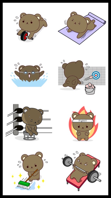 Hard Worker Bear Stickers