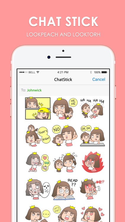 Lookpeach and Looktorh Stickers for iMessage