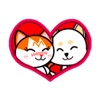 Couple Love Cats Stickers