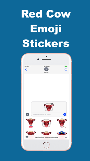 Red Cow Emoji Stickers for iMessage(圖2)-速報App